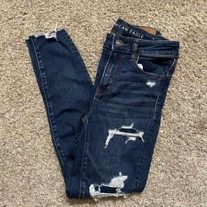 American Eagle High Waisted Ripped Jeggings
